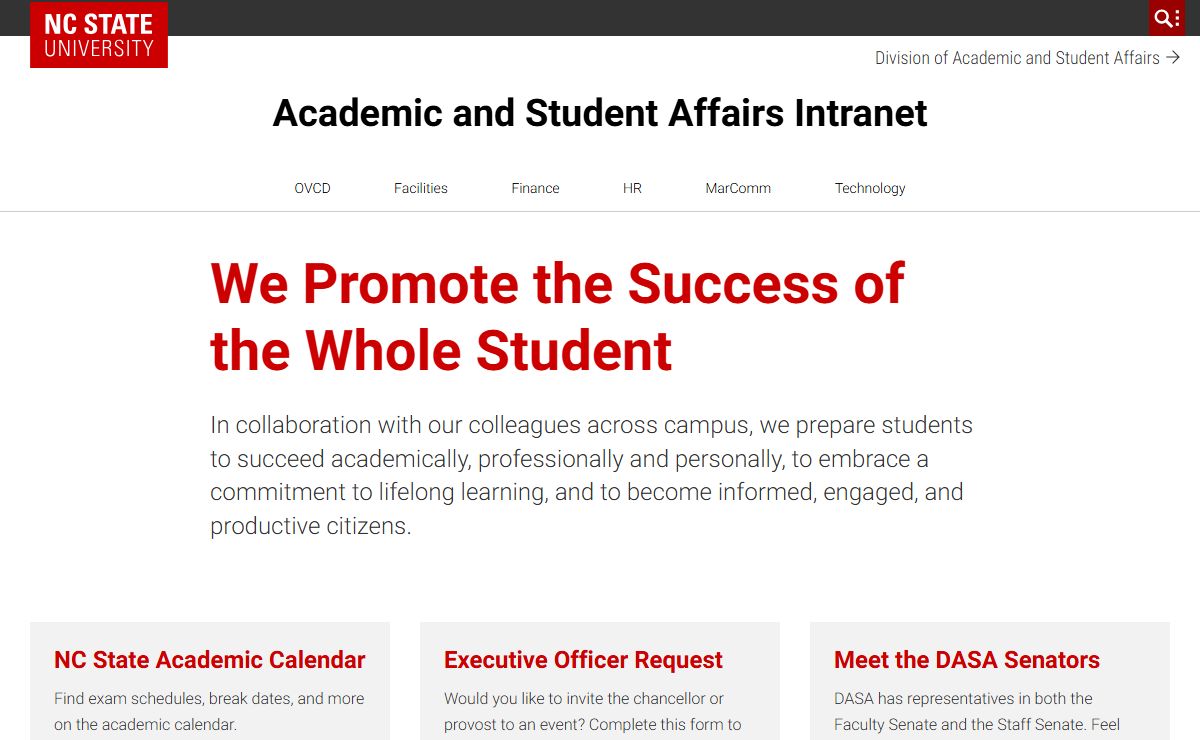Academic and Student Affairs Intranet