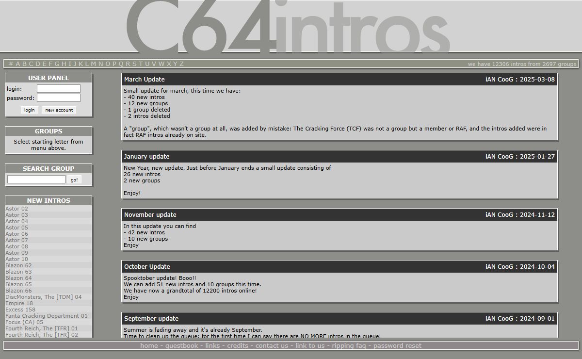 intros.c64.org - World of C64 crack intros