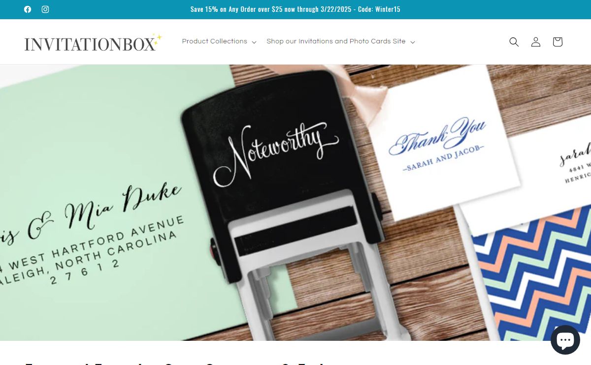 Personalized Stationery & Invitations - InvitationBox.com