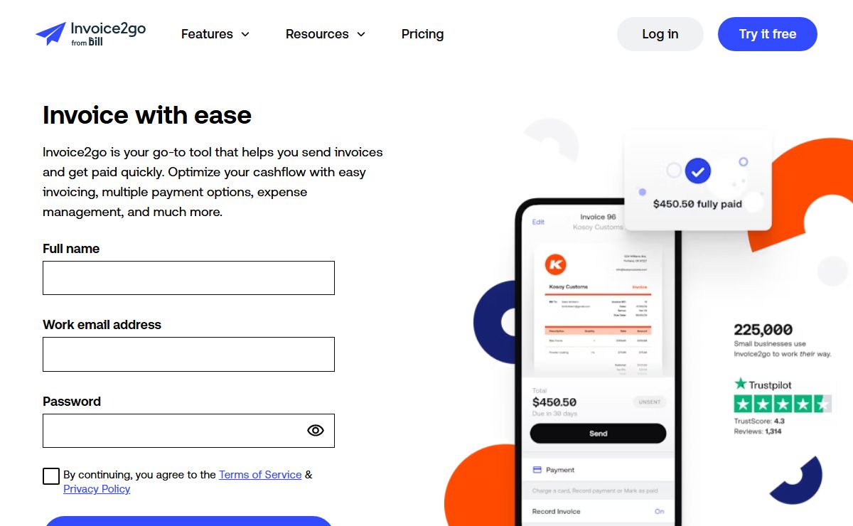 All-in-One Invoice & Estimate Software for Small Business | Invoice2go, From BILL