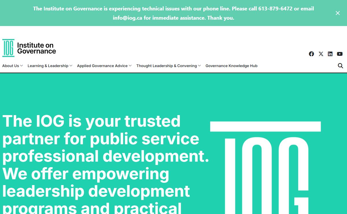 Institute on Governance - Leading Expertise in Governance