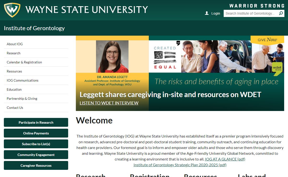 Institute of Gerontology - Wayne State University