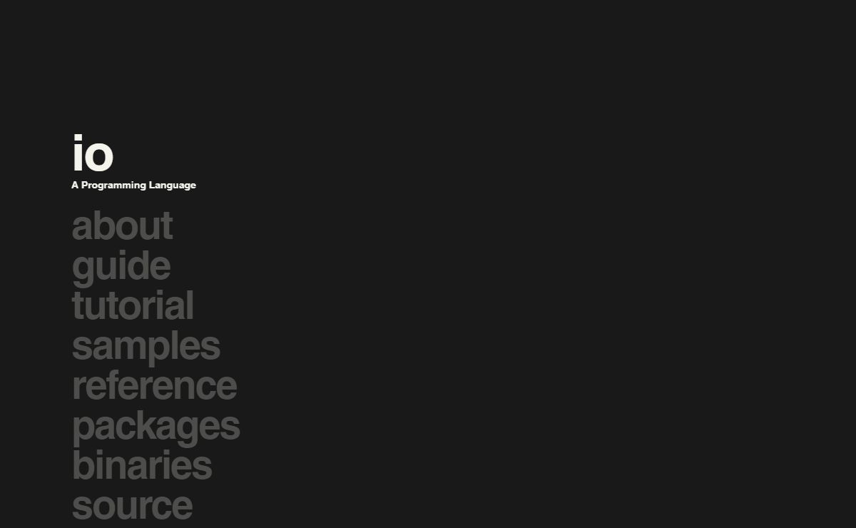 io language