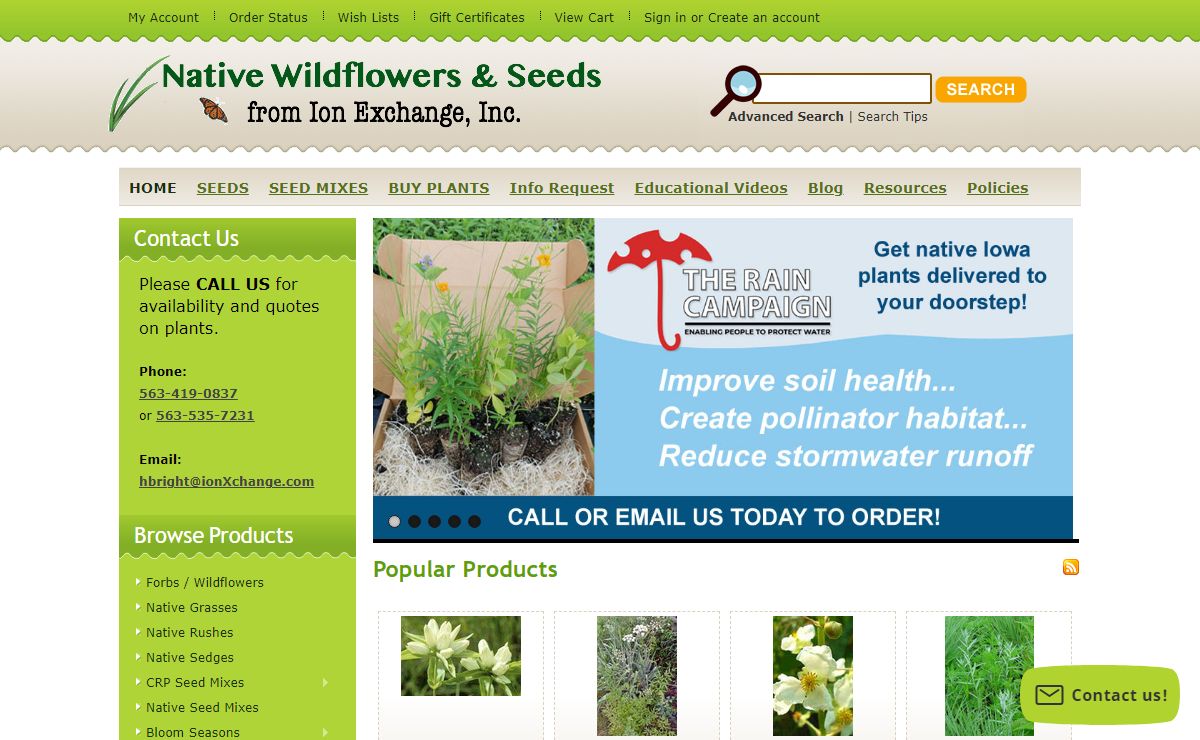 Buy Native Wildflower Seeds | Plants | Grasses | Rushes | Sedges | Savannas | Prairies |Perennials | Wetlands | Woodlands