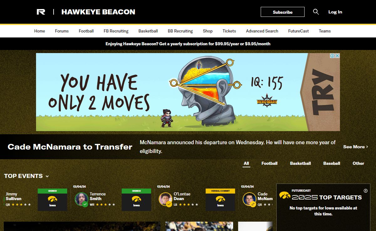 Hawkeye Beacon: Iowa Hawkeyes Football & Basketball Recruiting