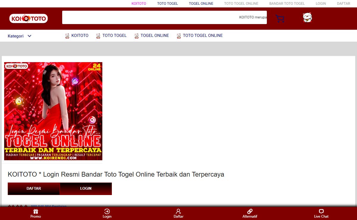 KOITOTO * Login Resmi Bandar Toto Togel Online Terbaik dan Terpercaya
