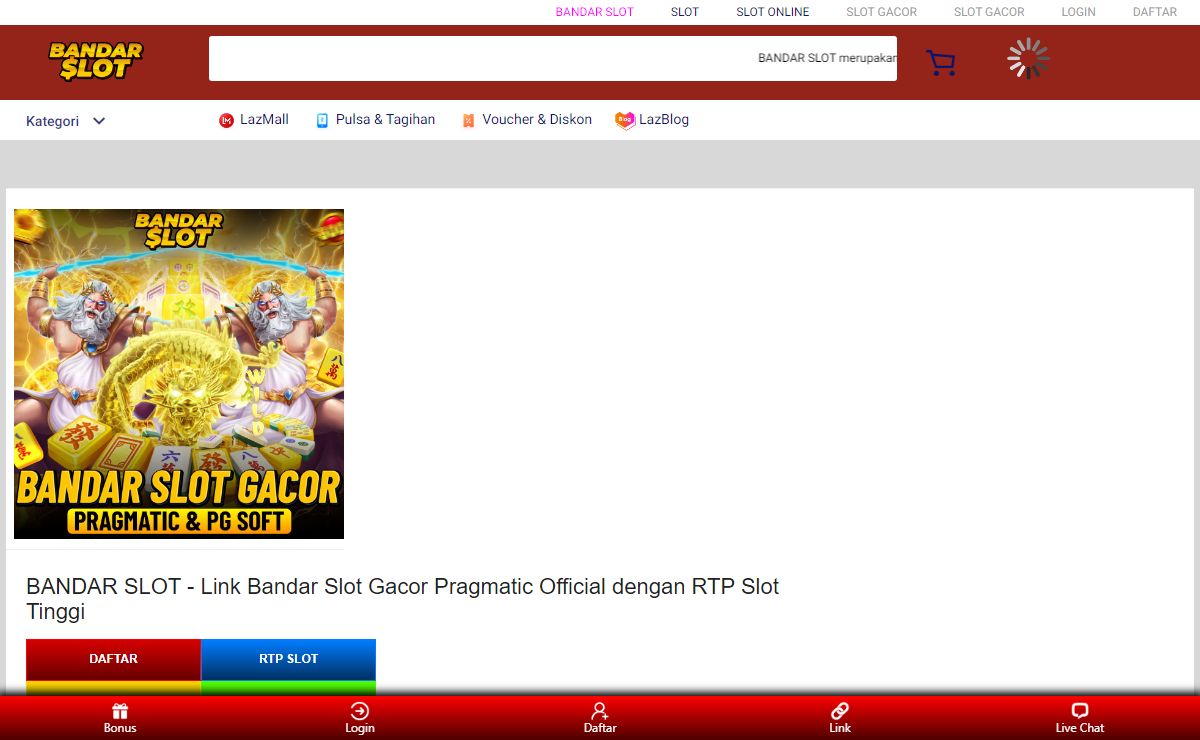 BANDAR SLOT - Link Bandar Slot Gacor Pragmatic Official dengan RTP Slot Tinggi