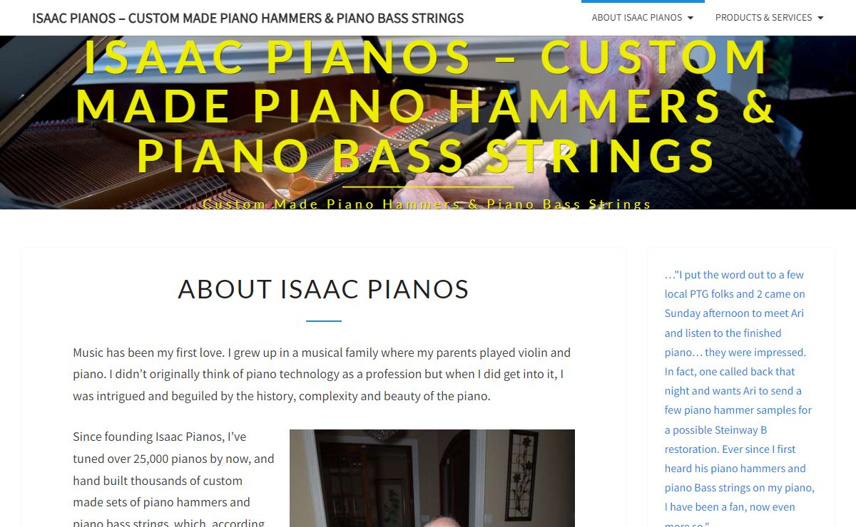 About Isaac Pianos