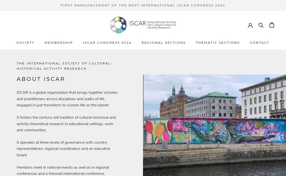 ISCAR: International Society for Cultural-historical Activity Research – ISCAR | International Society for Culturalhistorical Activity Research