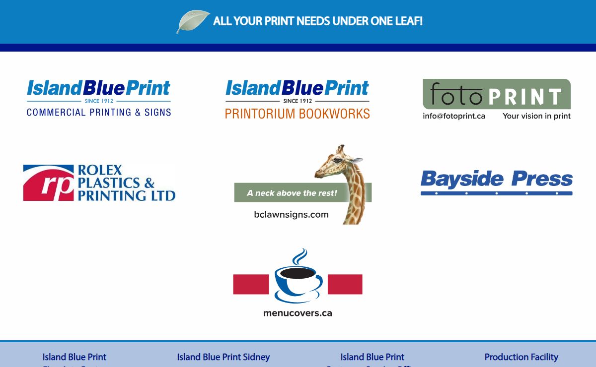 All Your Print Needs Under One Leaf! - Island Blue Print Reprographics