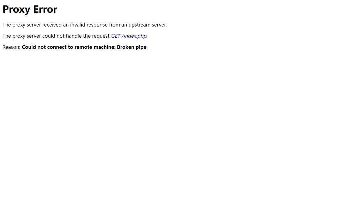 502 Proxy Error