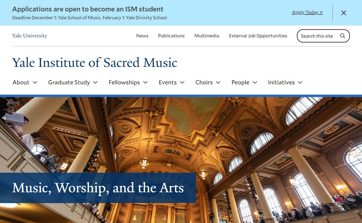 Welcome | Yale Institute of Sacred Music