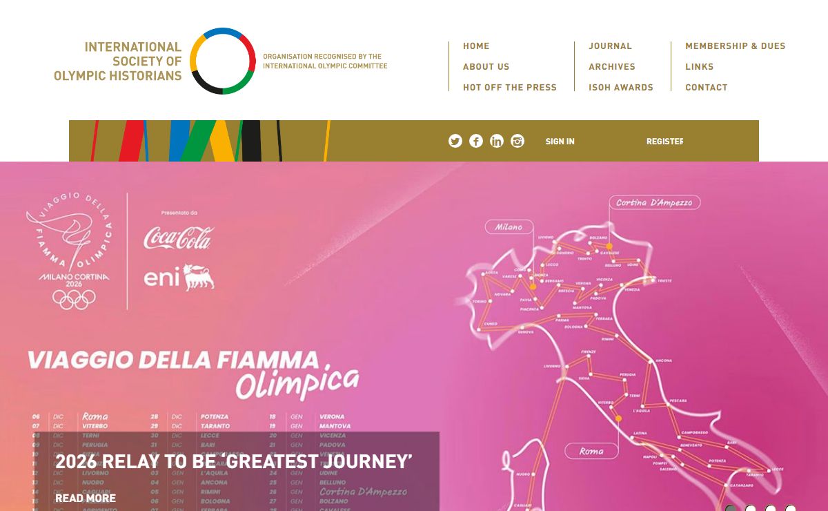 International Society of Olympic Historians – ISOH | Contributing to understanding the history of the Olympic Movement and the Olympic Games