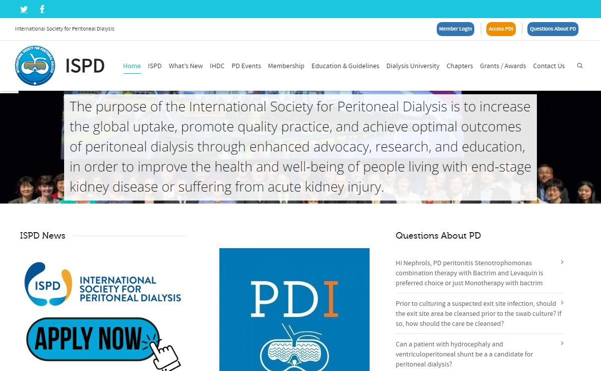 International Society for Peritoneal Dialysis (ISPD) - Advancing Knowledge of Peritoneal Dialysis