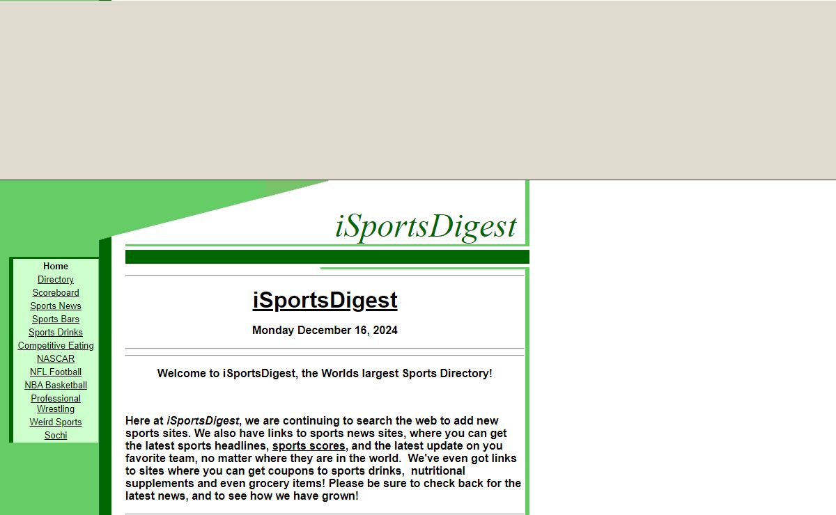 iSportsDigest.com : Global Sports Directory