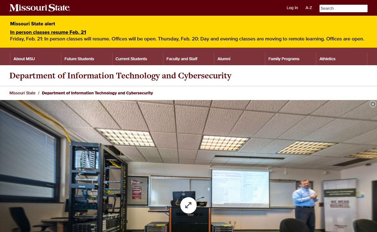 Department of Information Technology and Cybersecurity - Missouri State