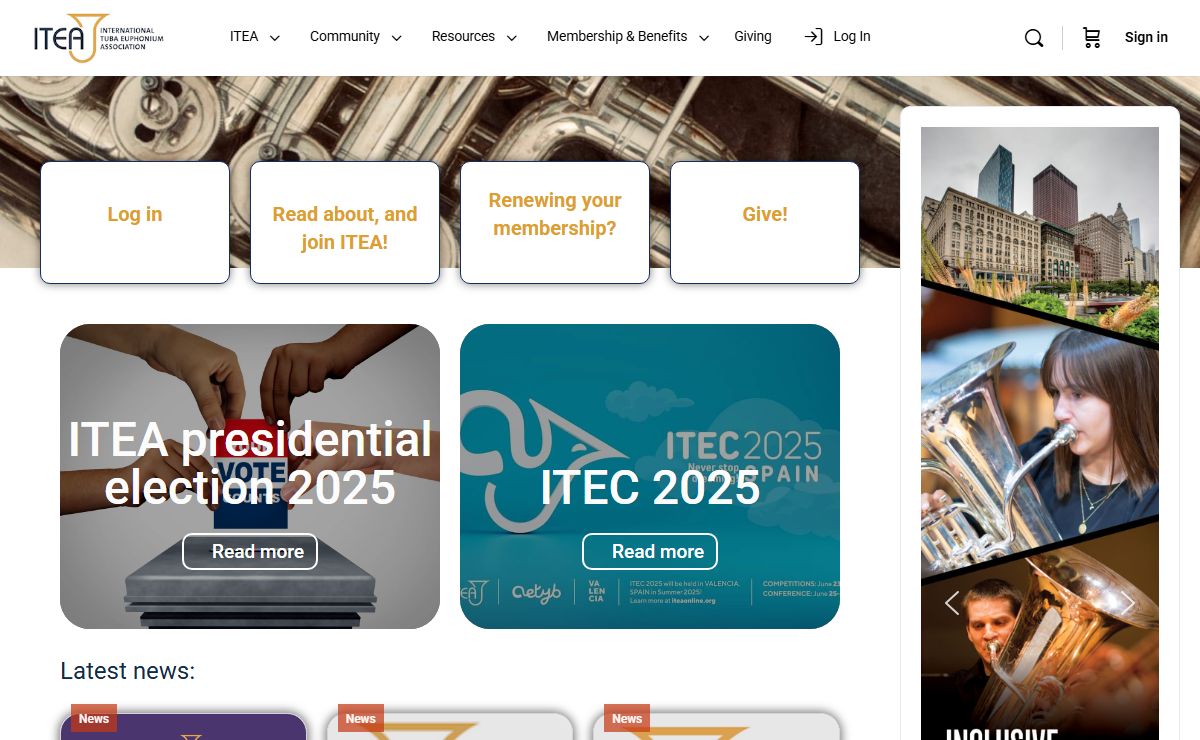 International Tuba – Euphonium Association – Join us today!