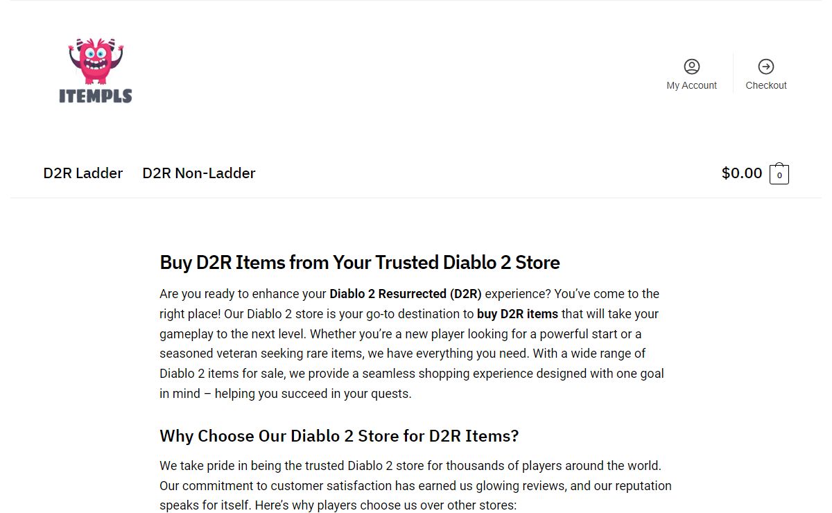 Buy D2R Items, Diablo 2 Resurrected - Cheap, Legit. - Diablo 2 store