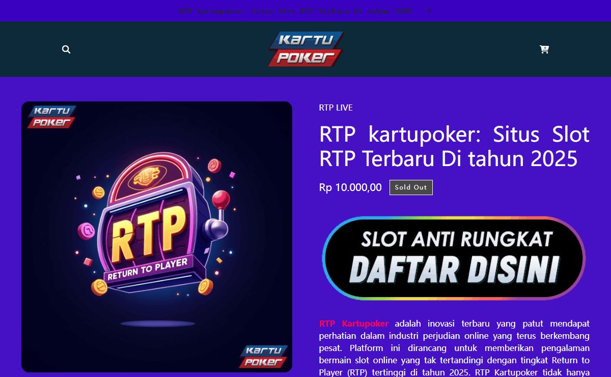 RTP kartupoker: Situs Slot RTP Terbaru Di tahun 2025