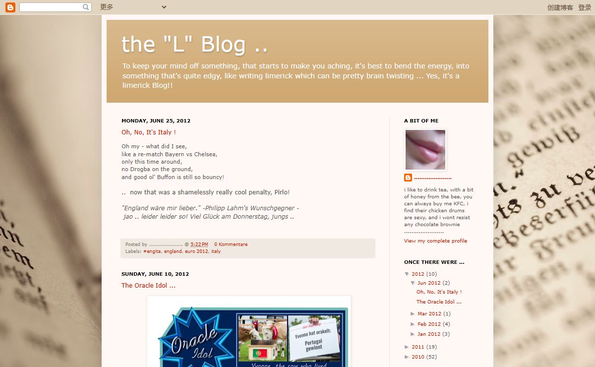 the "L" Blog ..