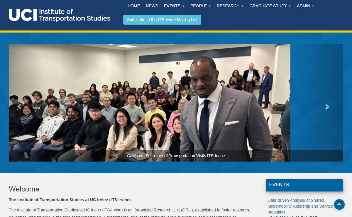 Welcome | Institute of Transportation Studies - UC Irvine