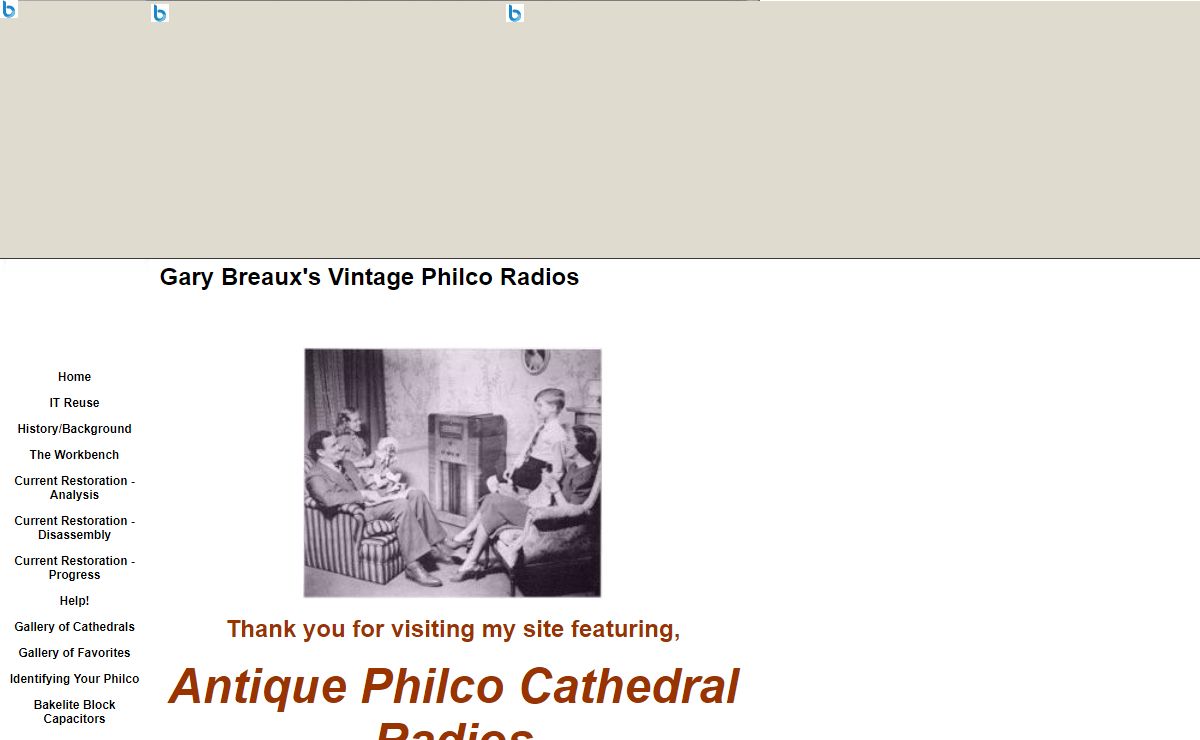 Gary Breaux's Vintage Philco Radios