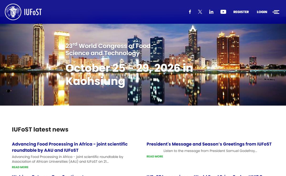 IUFoST | Strengthening Global Food Science and Technology for Humanity