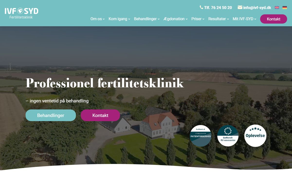 IVF-Syd fertilitetsklinik → Baby eller penge tilbage »