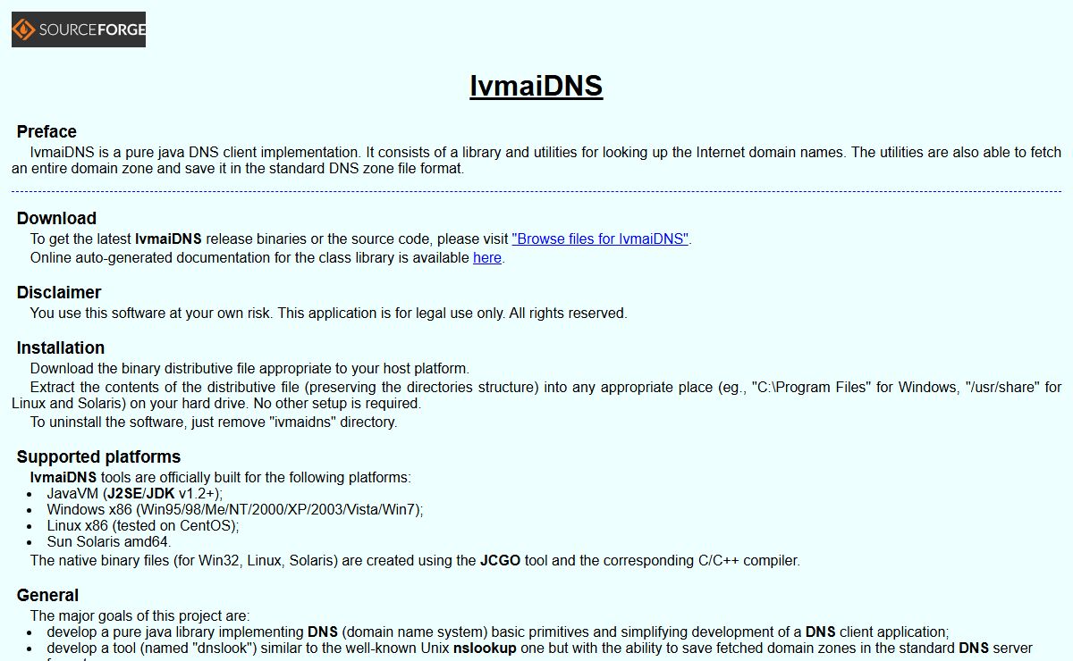 IvmaiDNS - a java DNS client library and utilities