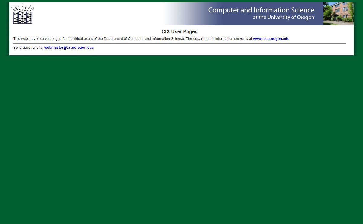 CIS Users web server