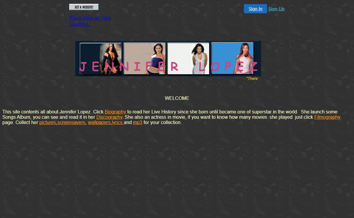 Jennifer Lopez Fans Site