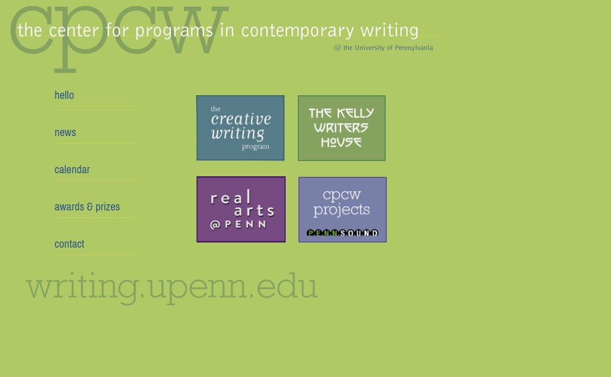 CPCW: The Center for Programs in Contemporary Writing