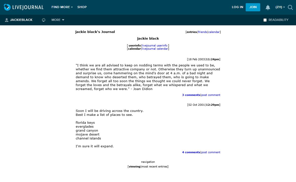 jackie black's Journal