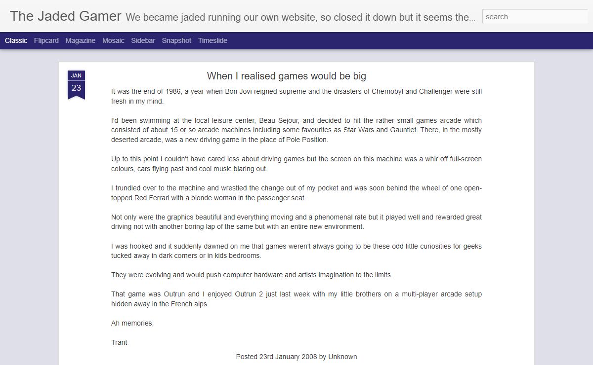The Jaded Gamer