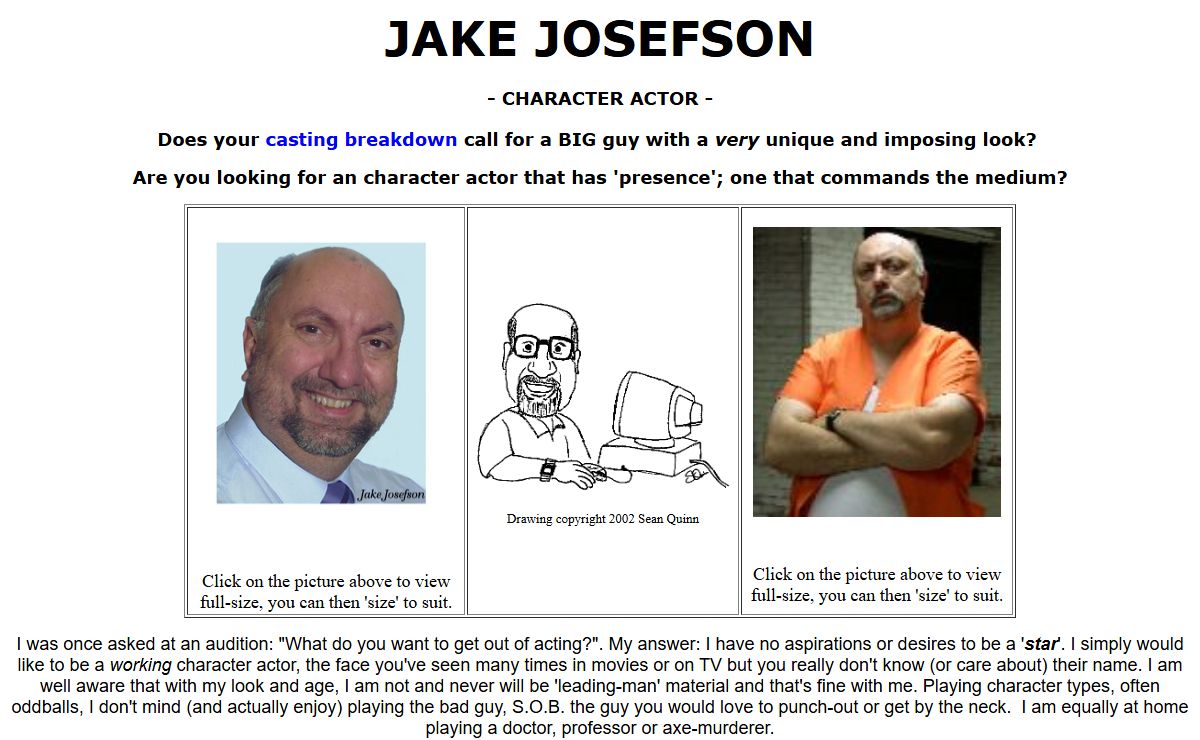 Jake Josefson: Character Actor
