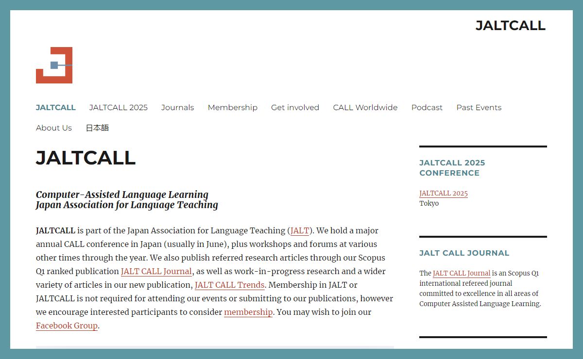 JALTCALL – Computer-Assisted Language Learning in Japan