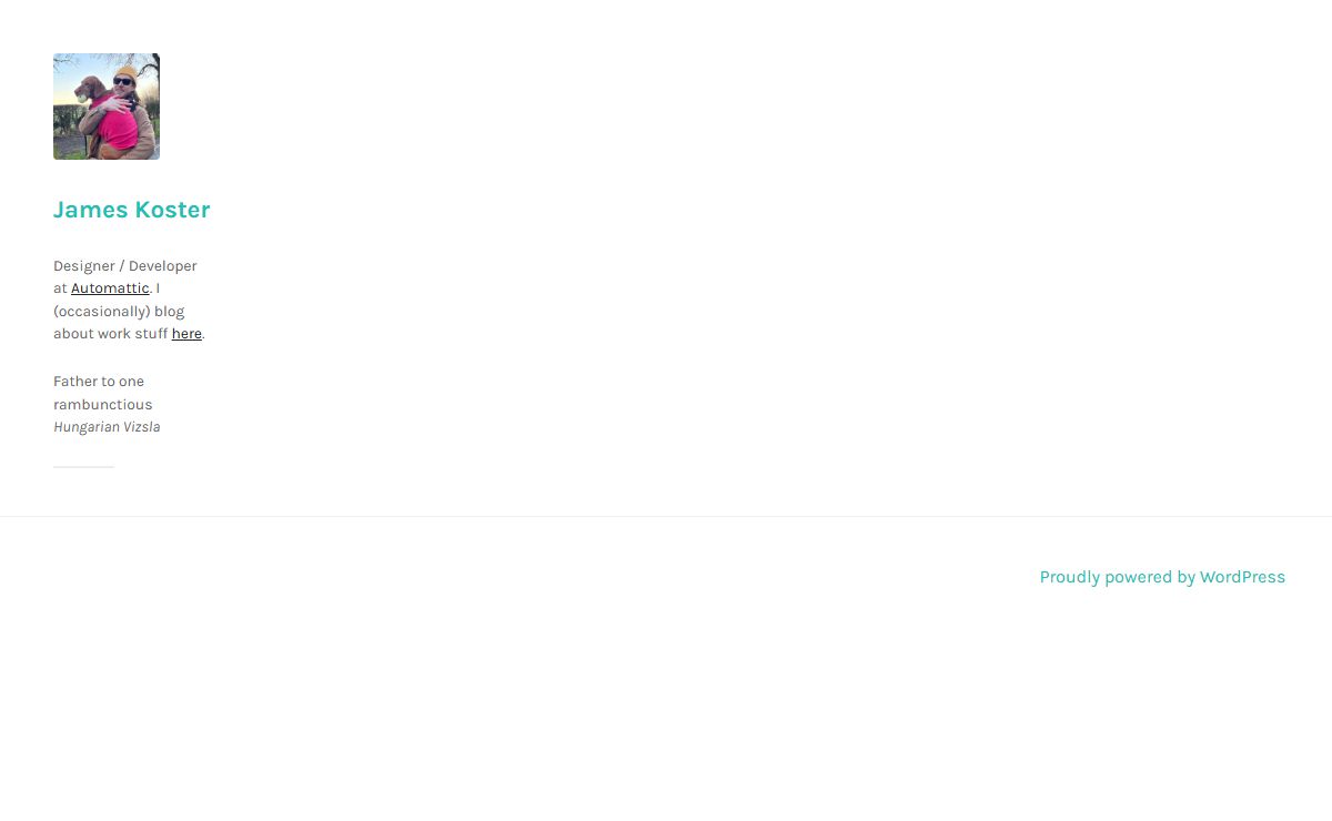 James Koster – Just another WordPress site