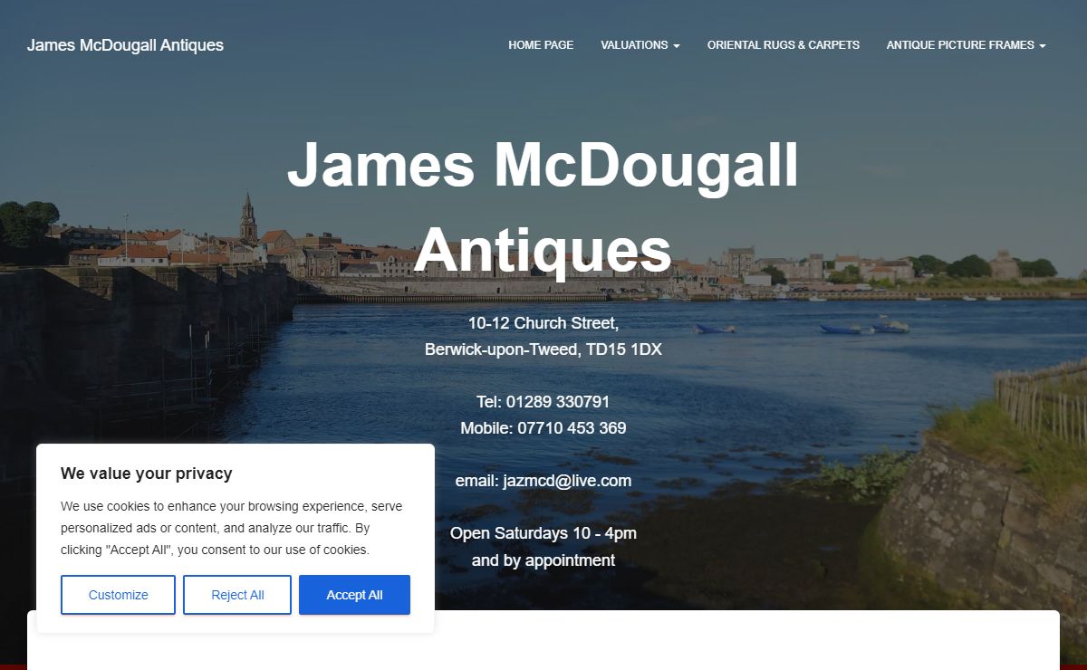 James McDougall Antiques, Antique Dealer and Fine Art Valuer