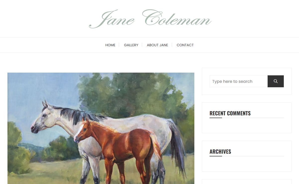 Jane Skaar Coleman – An award-winning artist