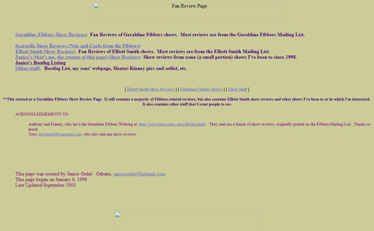 Fan Review Page