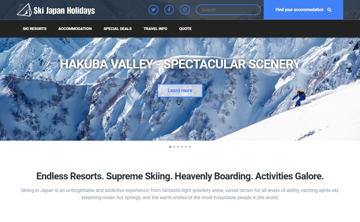Amazing Ski Resort Specials and Accommodation | Ski Japan Holidays
