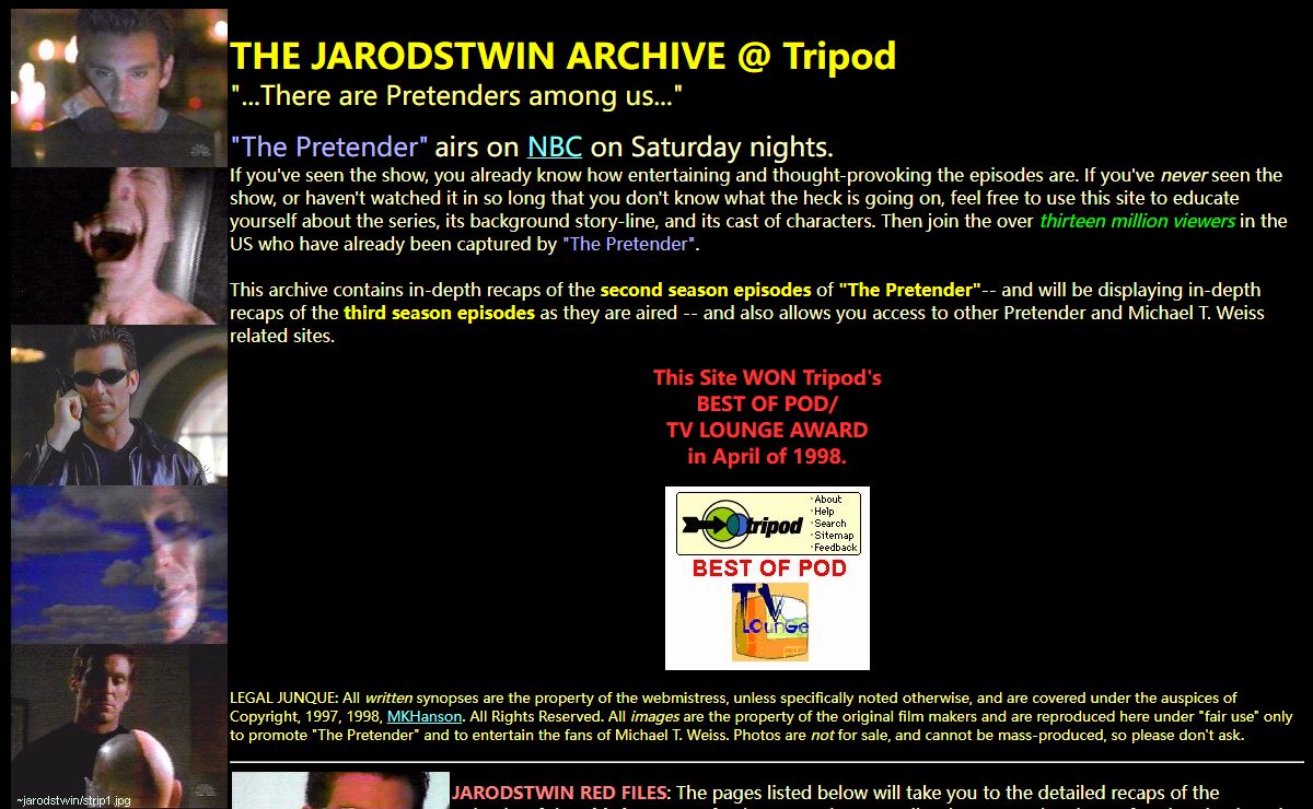 Pretender: The Jarodstwin Archive @Tripod