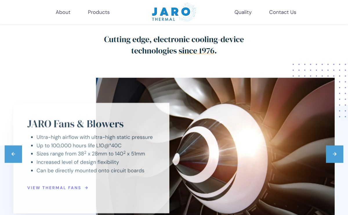 Cutting edge, electronic cooling-device technologies since 1976.