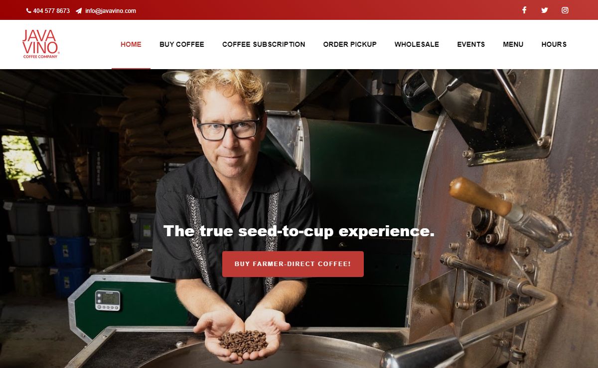 JavaVino, Coffee Company, Coffee Wholesale, Atlanta Coffee and Wine Shop