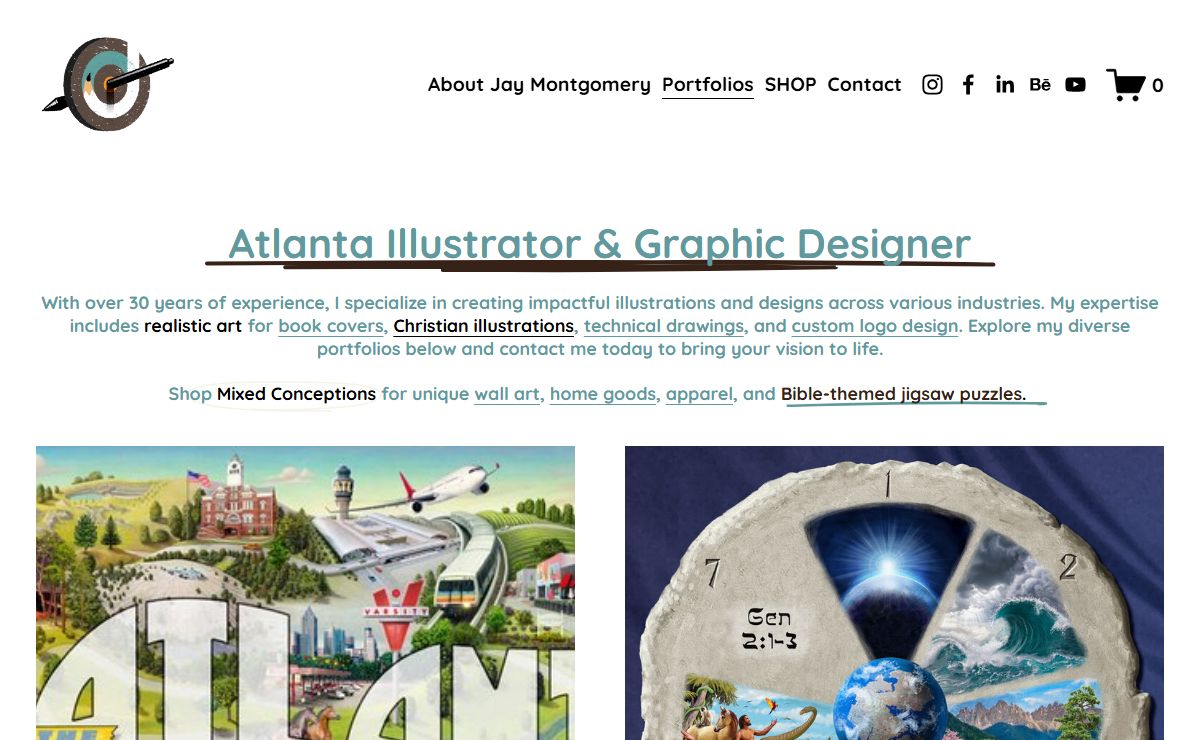 Jay Montgomery - Atlanta Illustrator and Graphic Designer and Mixed Conceptions Store