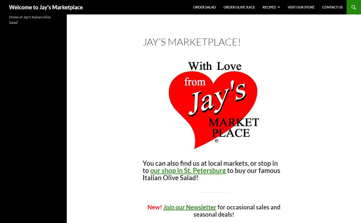 Welcome to Jay's Marketplace - Home of Jay's Italian Olive Salad