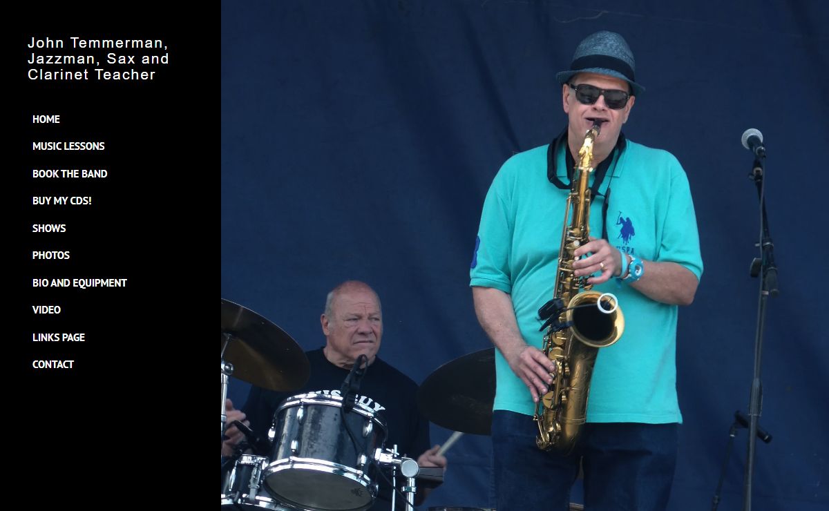 John Temmerman, Jazzman, Sax and Clarinet Teacher