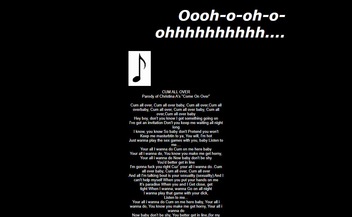 Oooh-o-oh-o-ohhhhhhhhhh....