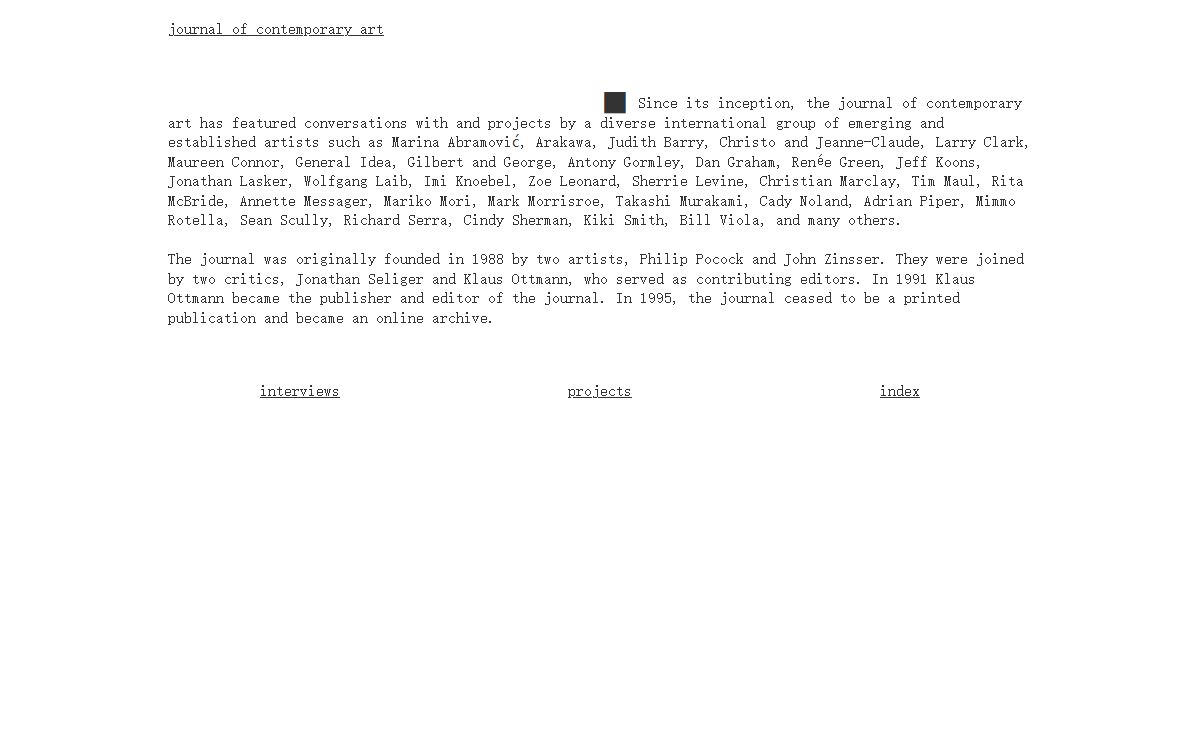 journal of contemporary art