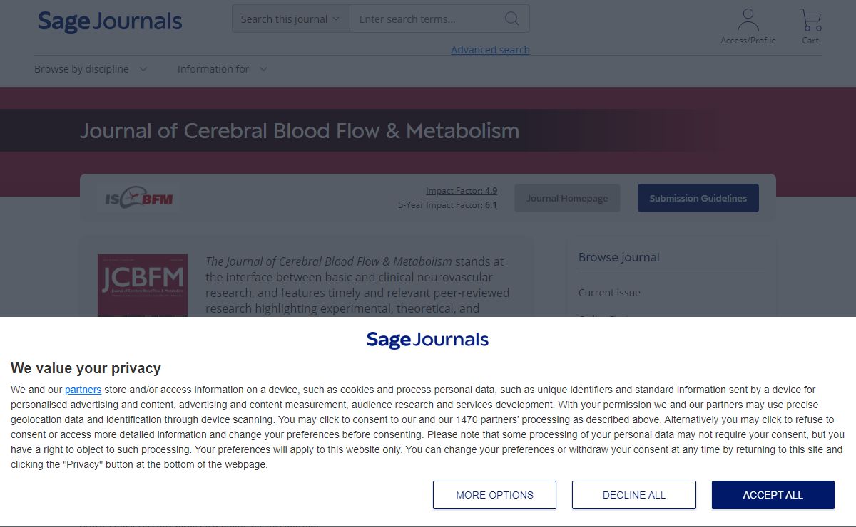 Journal of Cerebral Blood Flow & Metabolism: Sage Journals